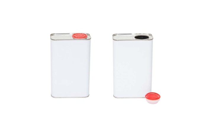 1L Rectangular Tin with Flexspout