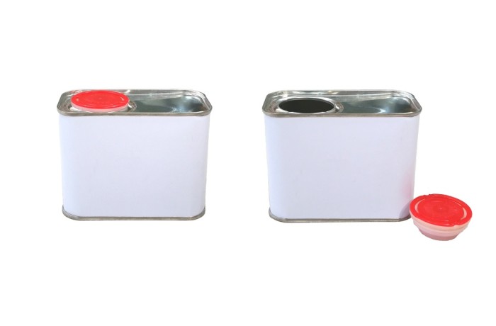 500cc Rectangular Tin with Flexspout